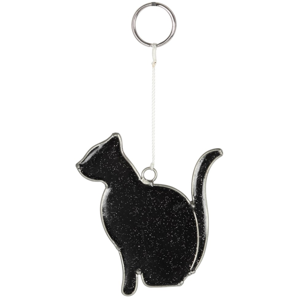 Resin Black Cat Suncatcher