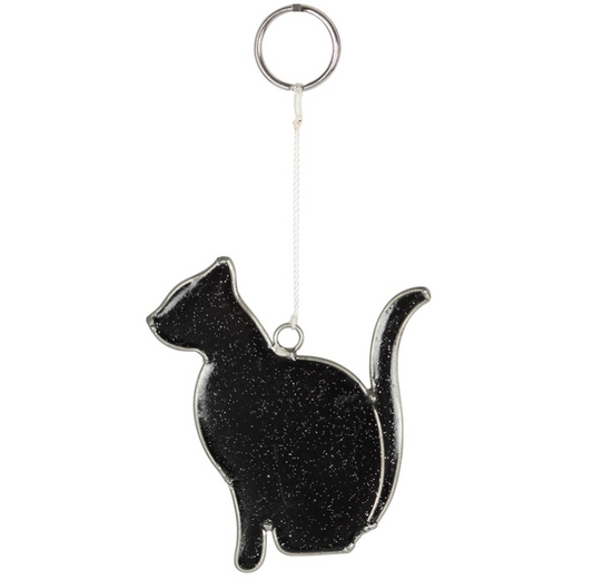Resin Black Cat Suncatcher