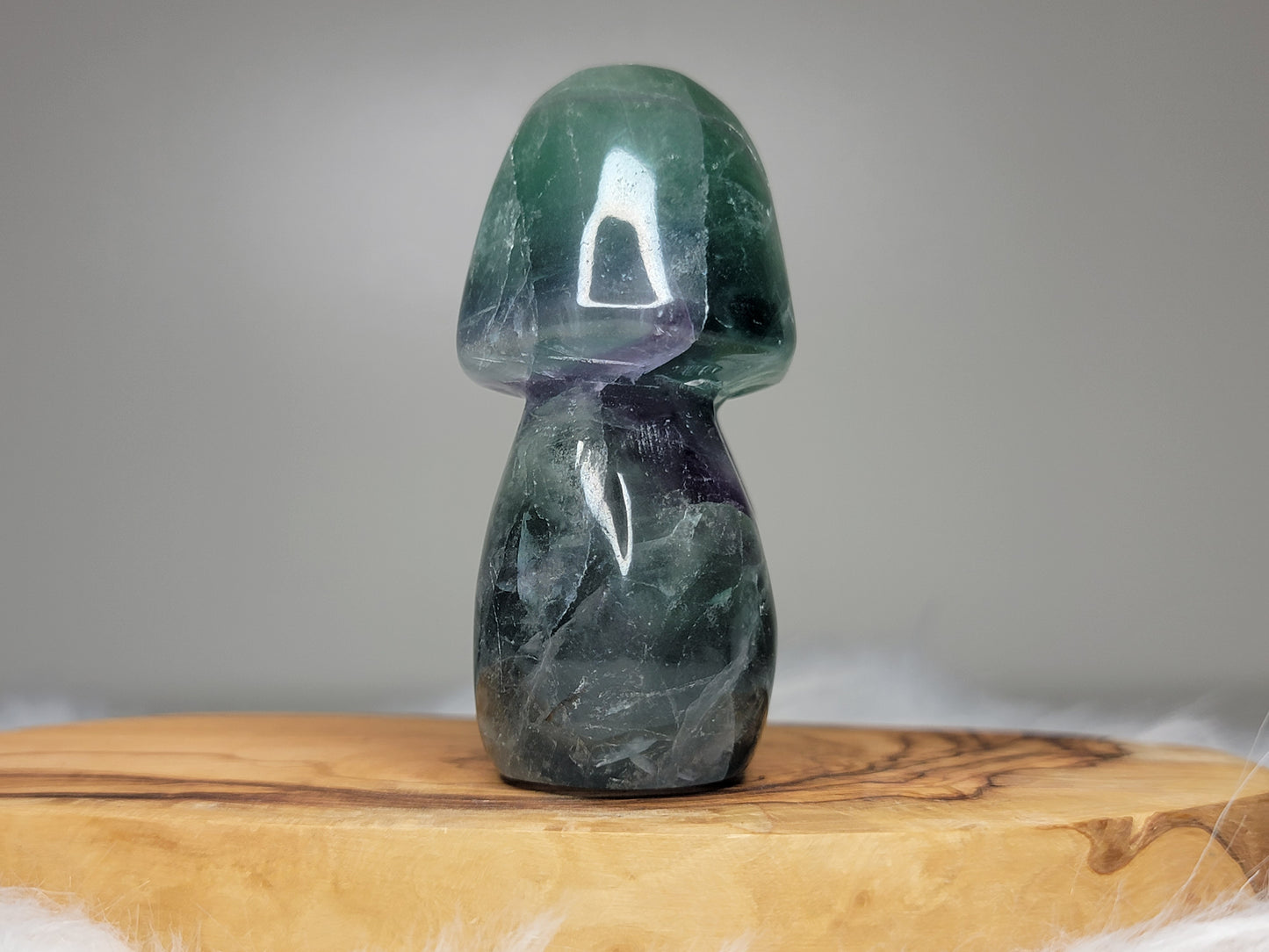 Fluorite Mushroom Carving (BL17)