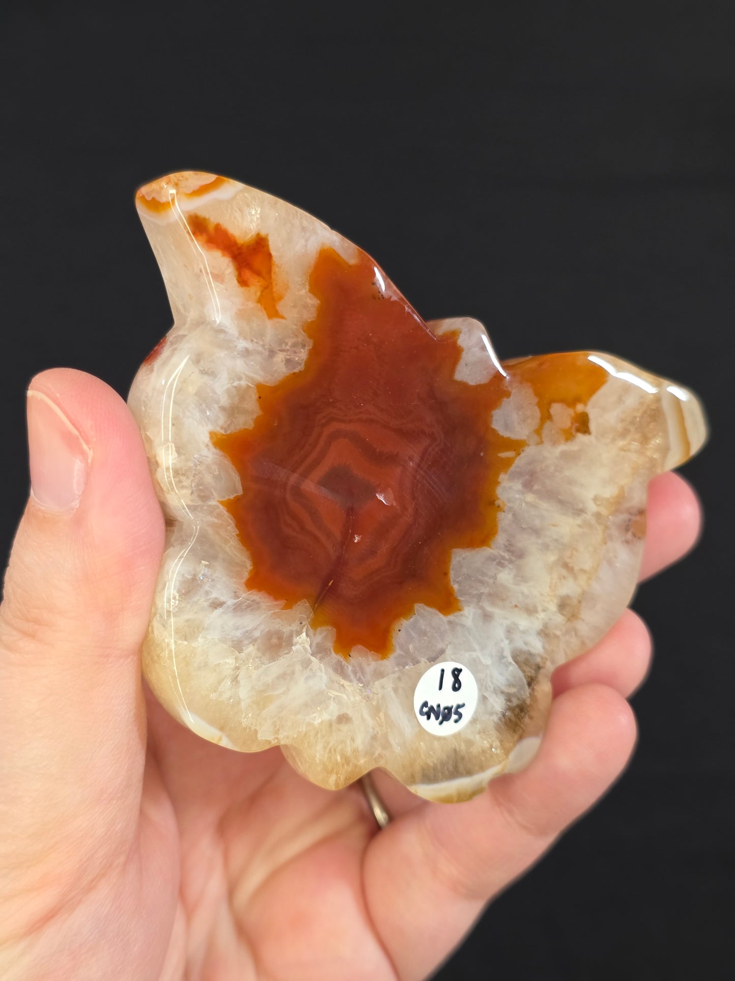 Carnelian Butterfly Carving