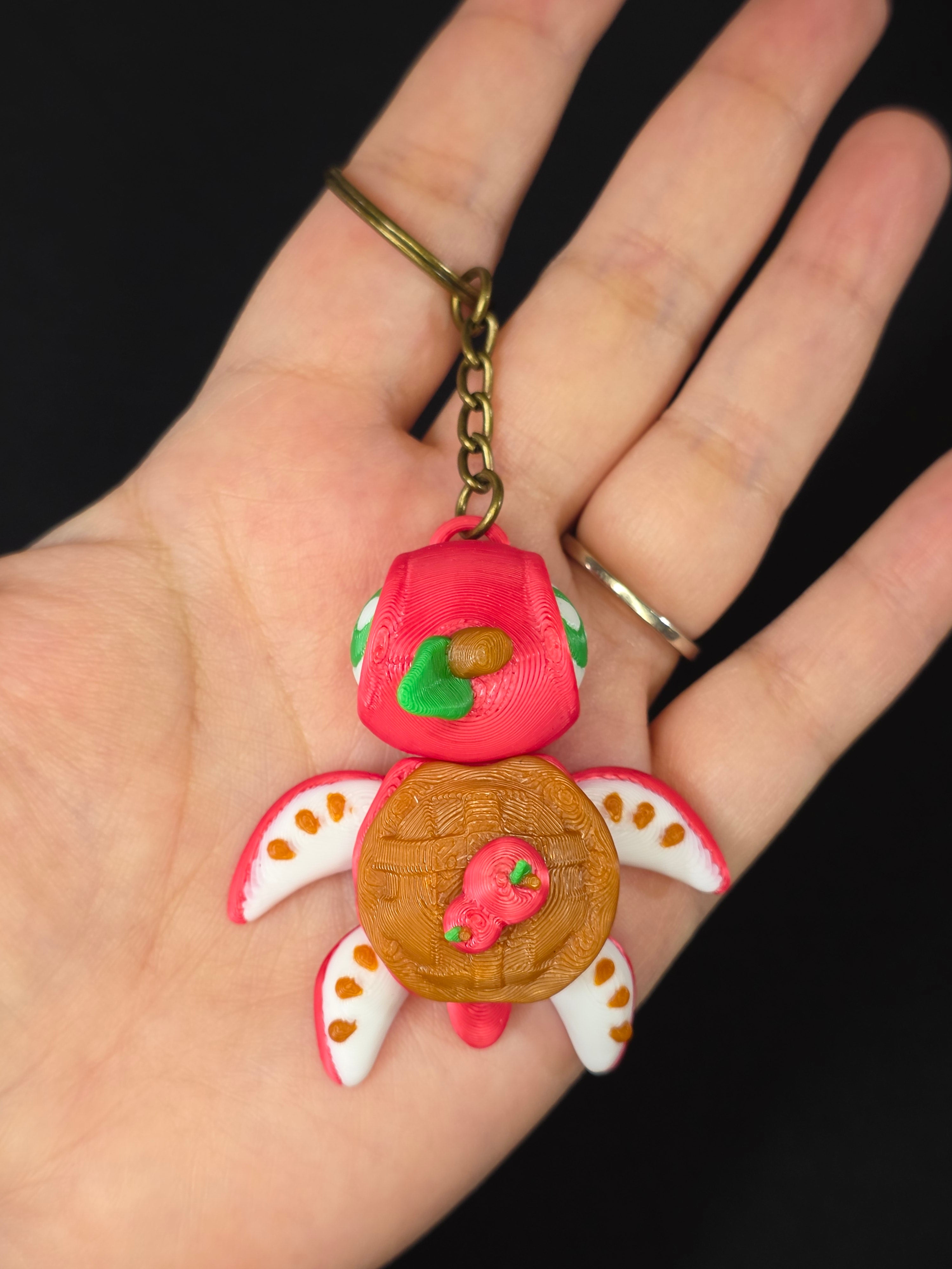 3D Printed Apple Pie Turtle Keychain – The Dendritic Willow
