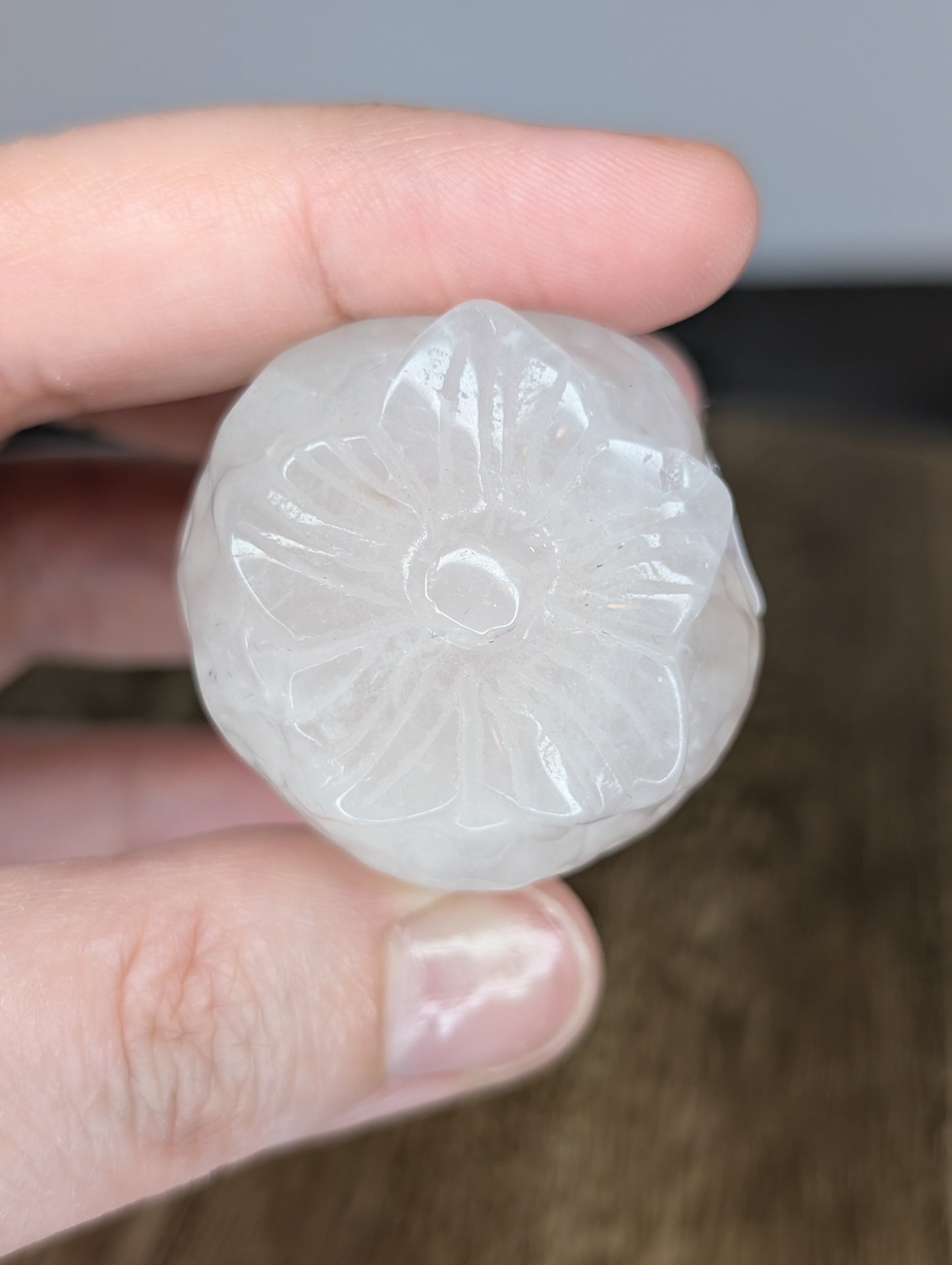 Rose Quartz Strawberry Carving (X12)