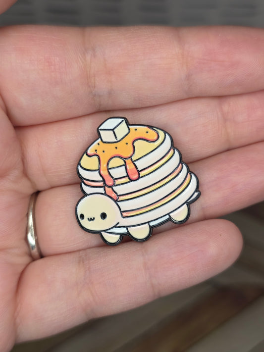 Pancake Turtle Enamel Pin