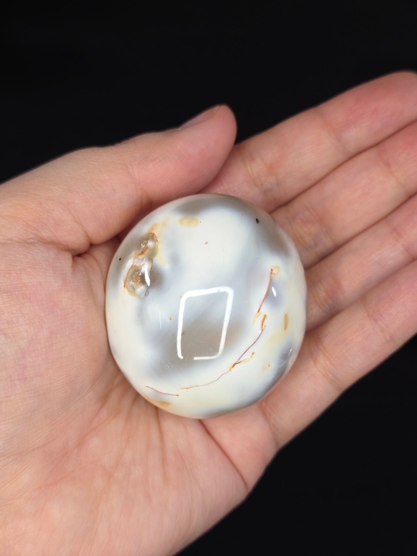 Orca Carnelian Palm Stone