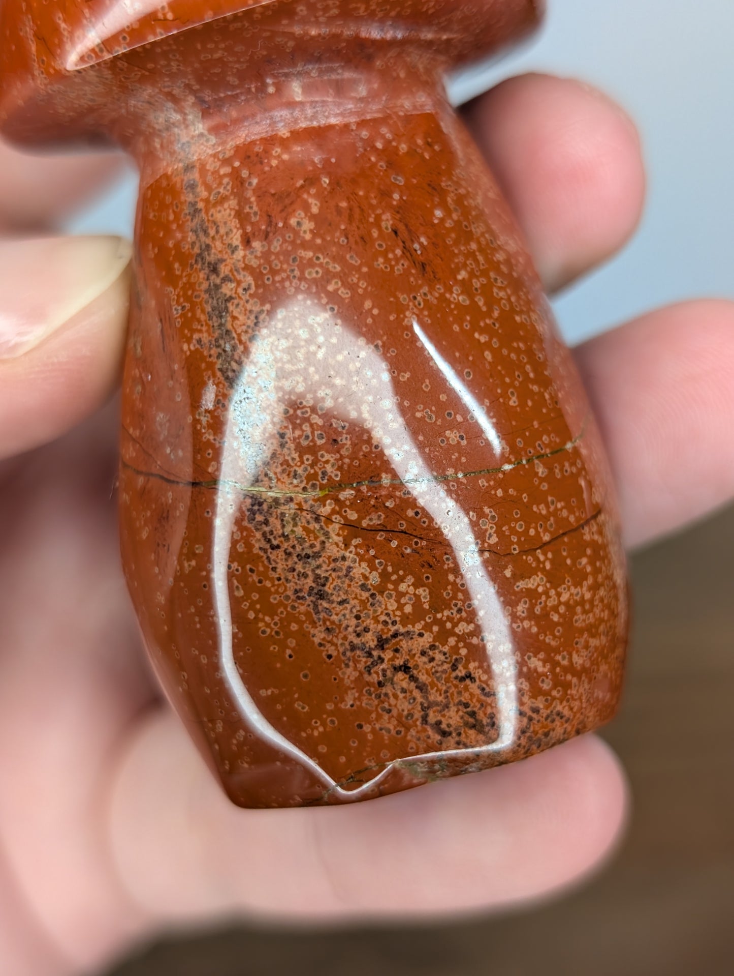Red Jasper Mushroom Carving (J19)