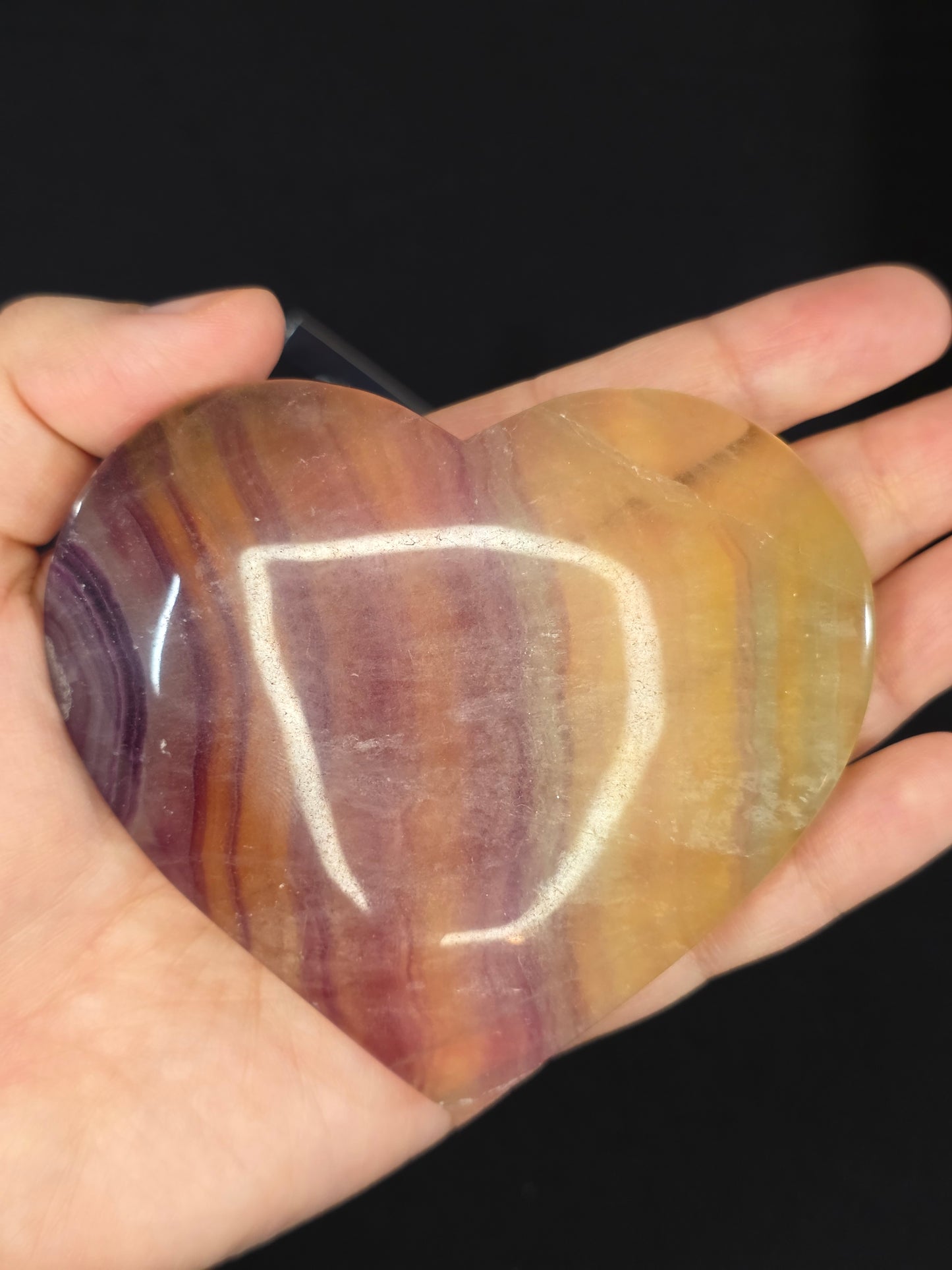 Candy Fluorite Heart Carving