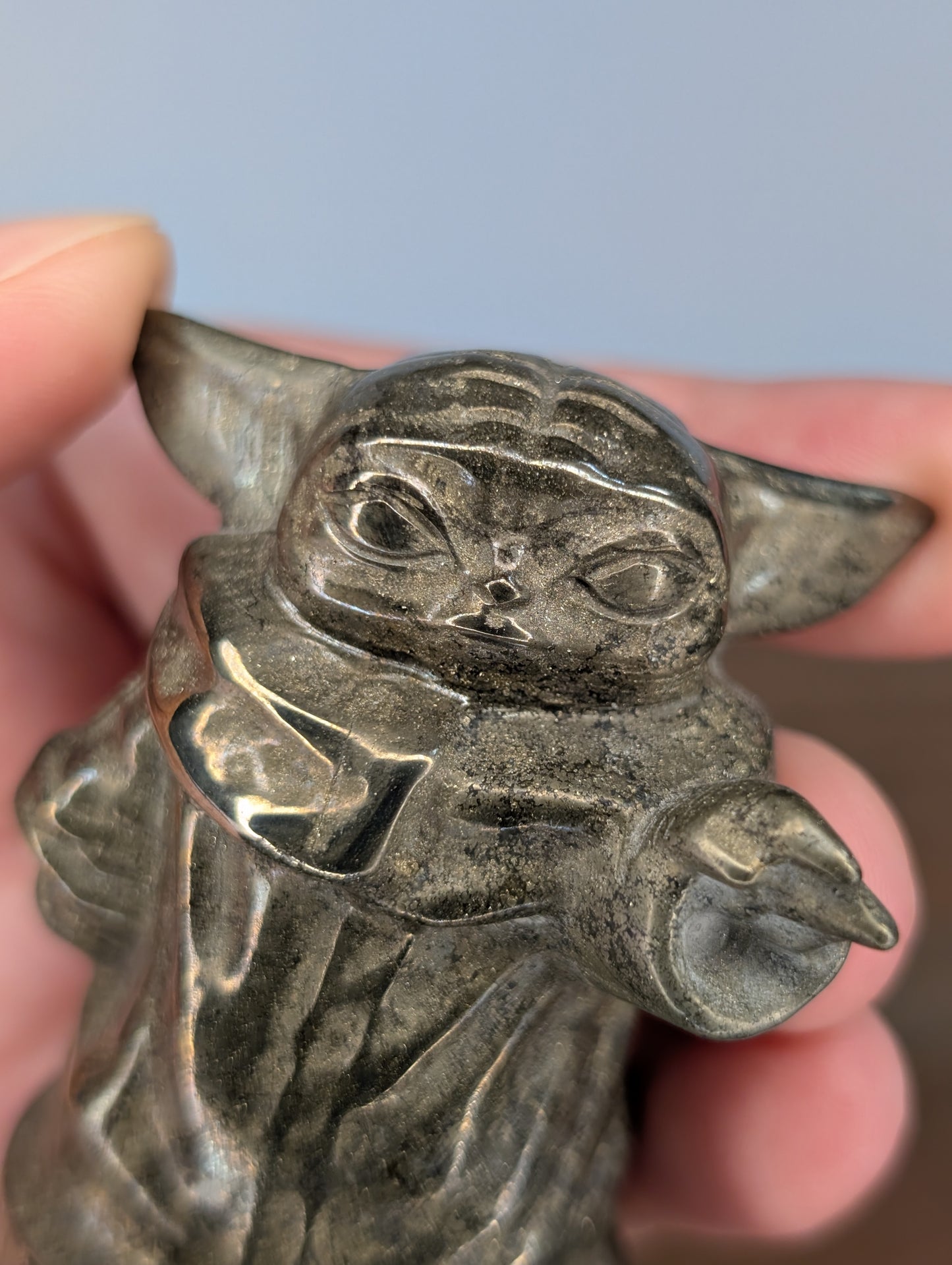 Pyrite Grogu Carving