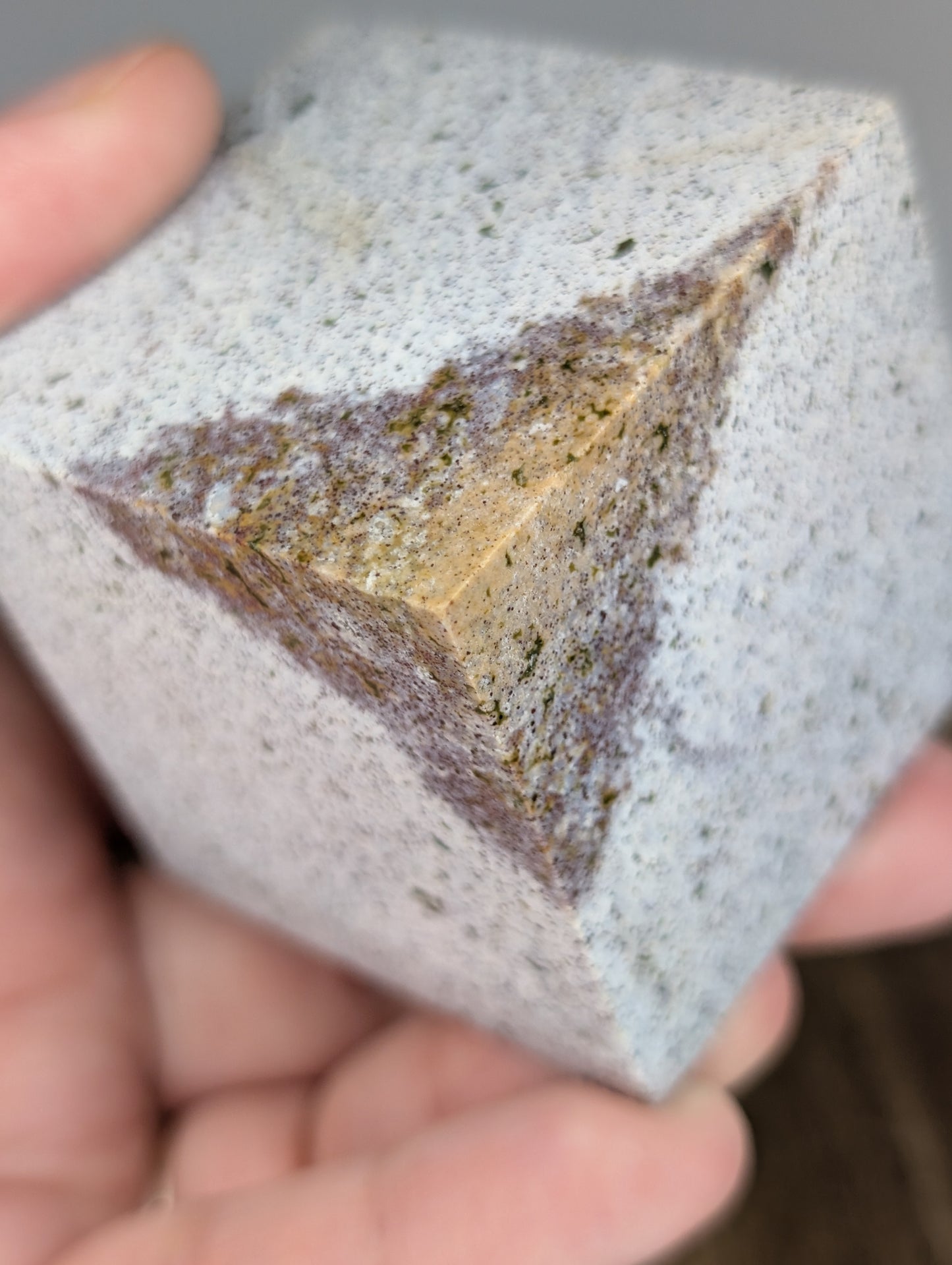 Pastel Sea Jasper Floating Cube Carving (X33)