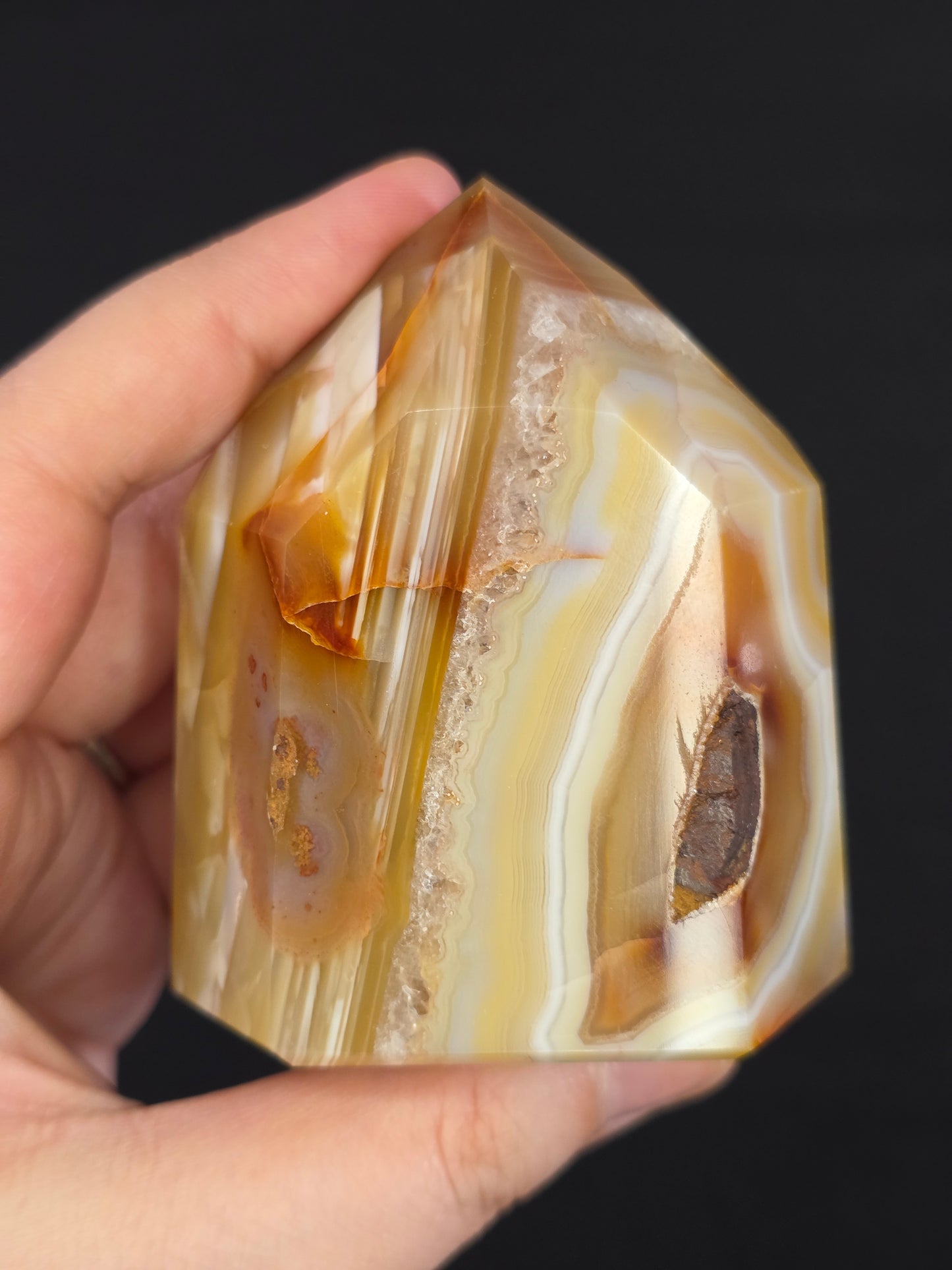 Chunky Banded Carnelian Tower