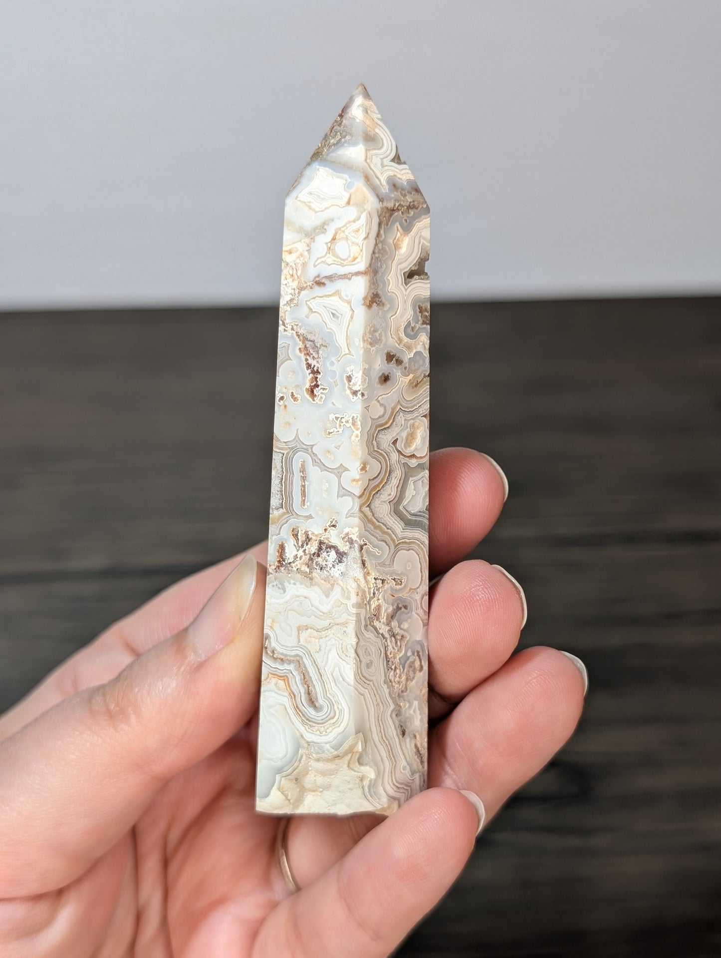 Red Mexican Crazy Lace Agate Tower