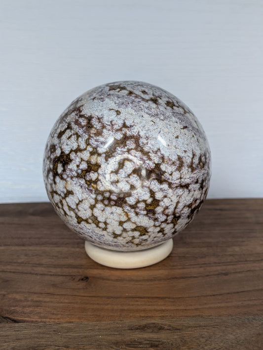 Orbicular Sea Jasper Sphere (BQ21)