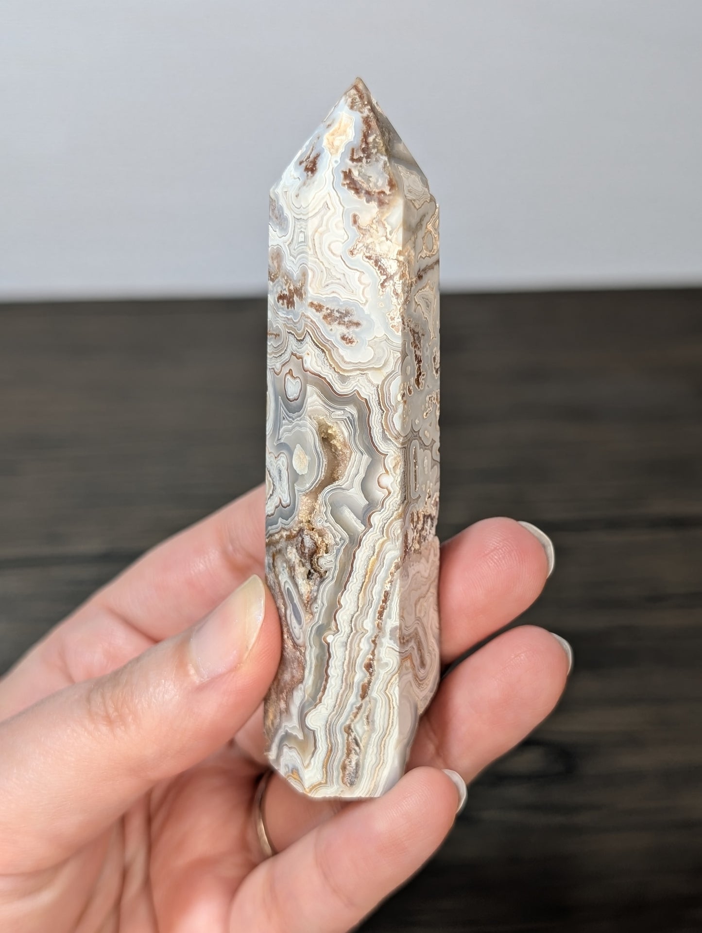 Red Mexican Crazy Lace Agate Tower