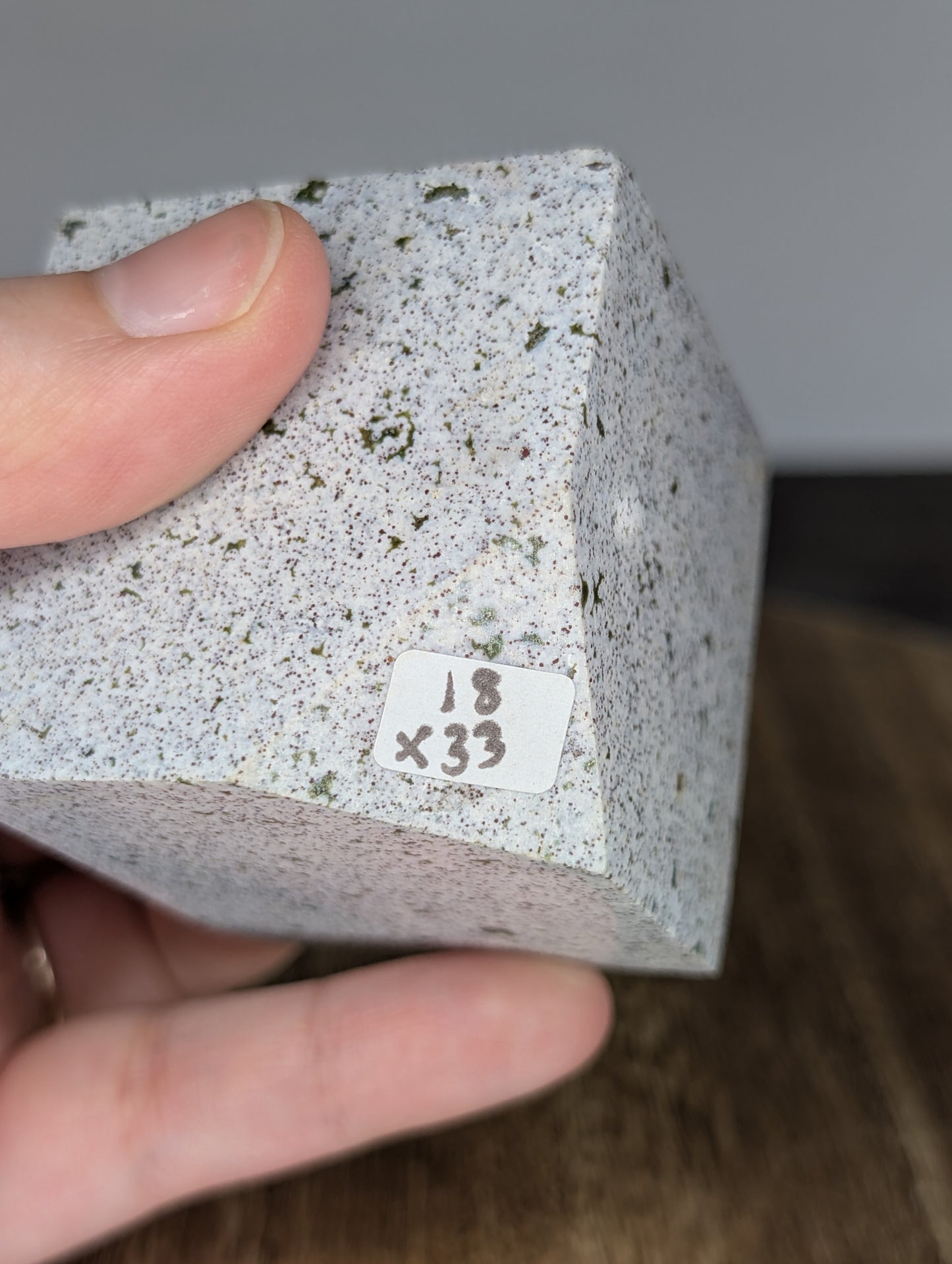 Pastel Sea Jasper Floating Cube Carving (X33)