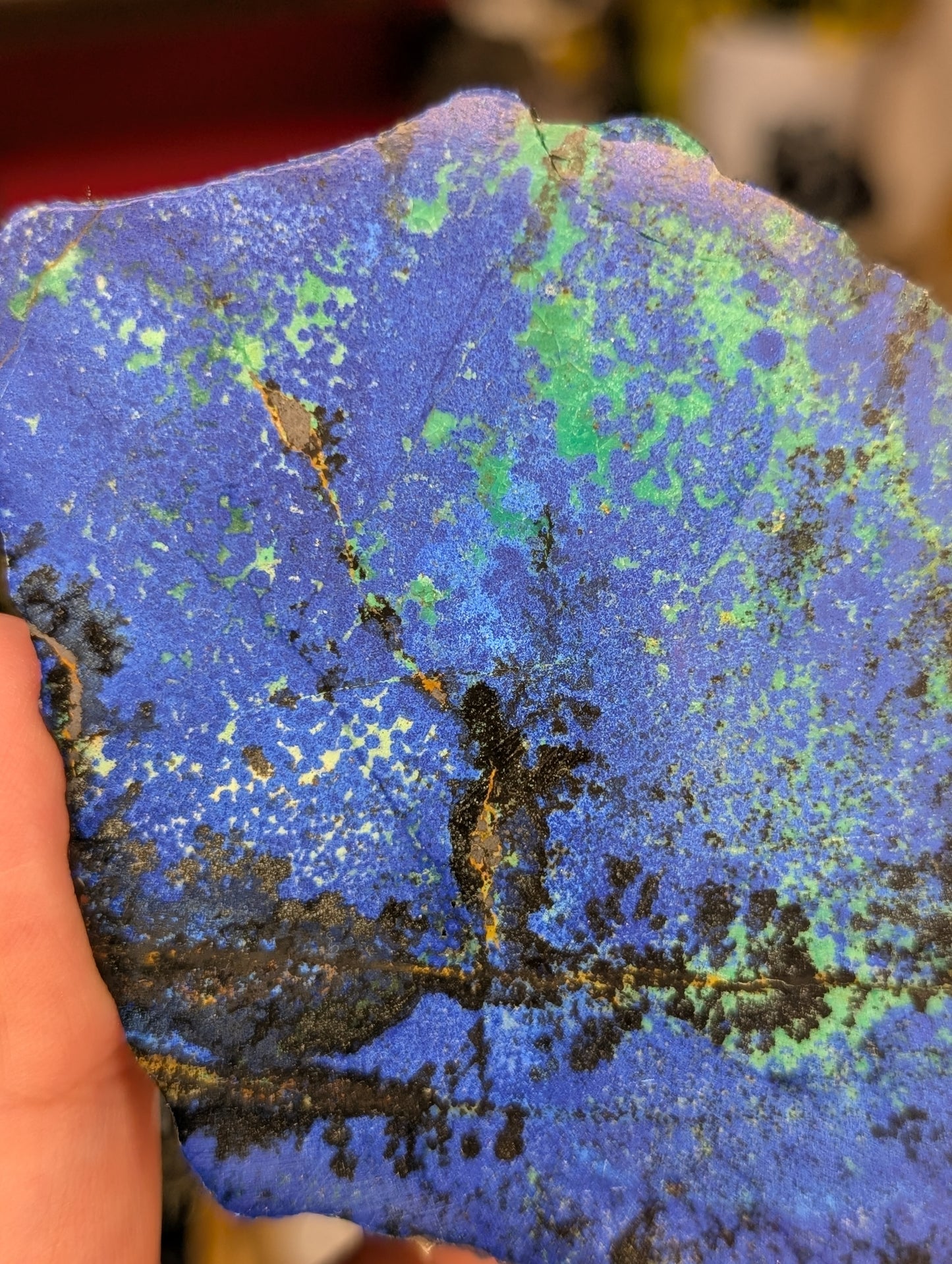 Azurite Slab with Stand