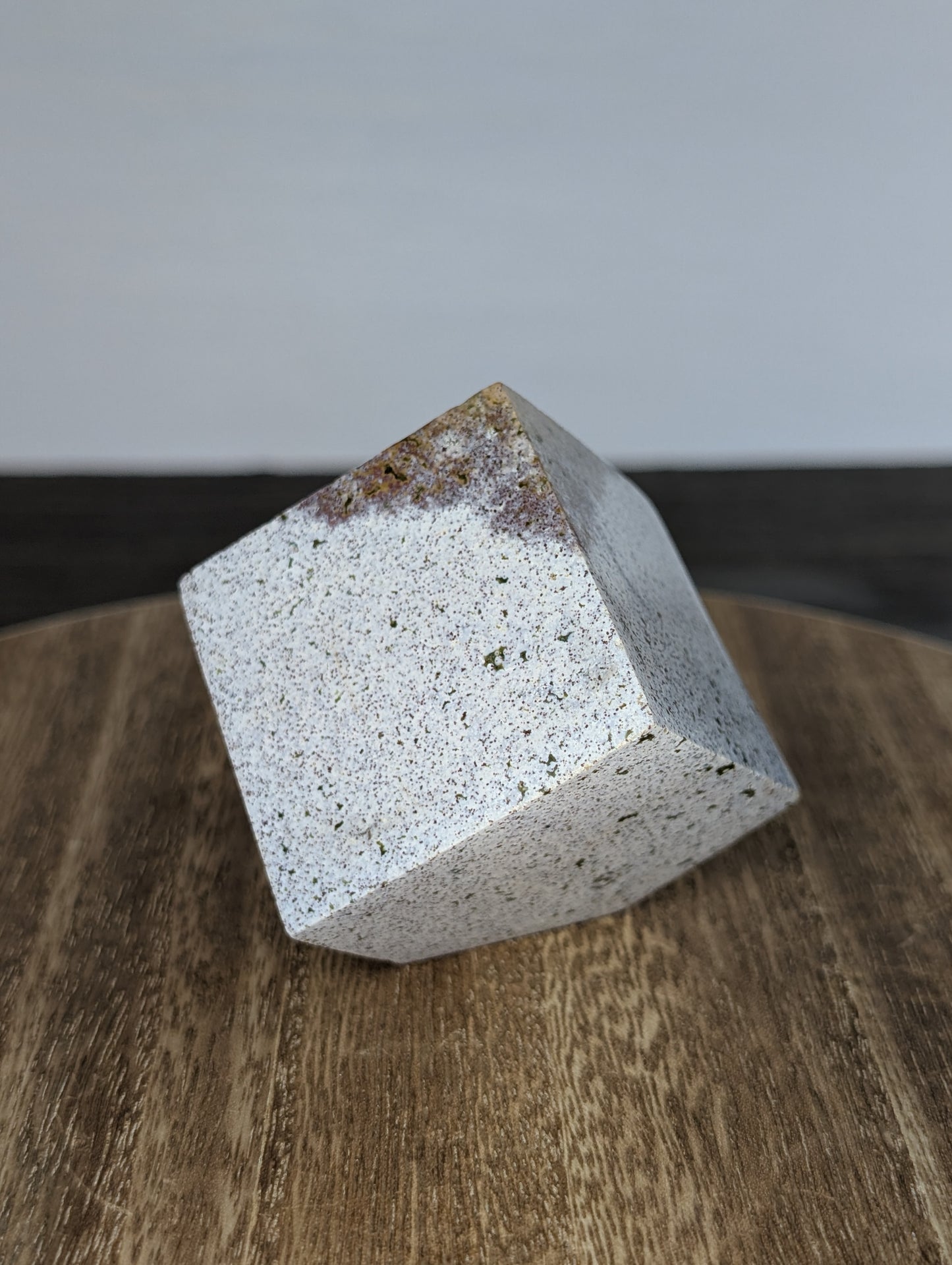 Pastel Sea Jasper Floating Cube Carving (X33)