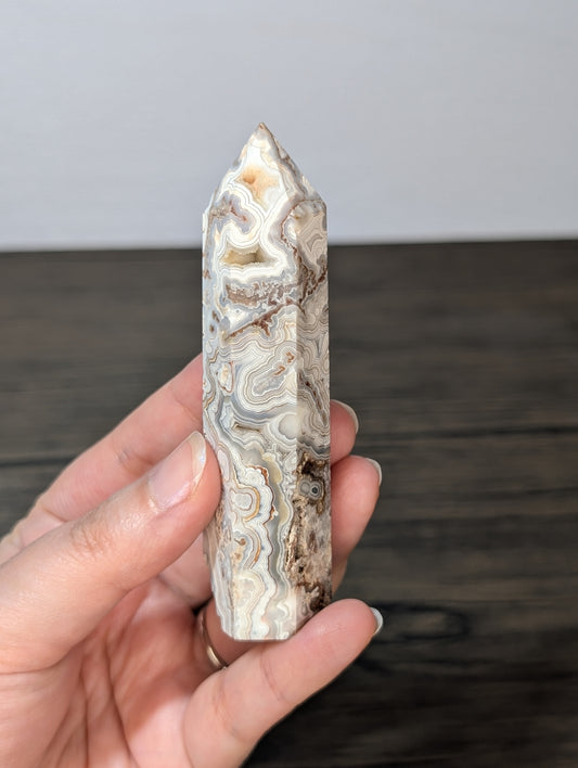 Red Mexican Crazy Lace Agate Tower