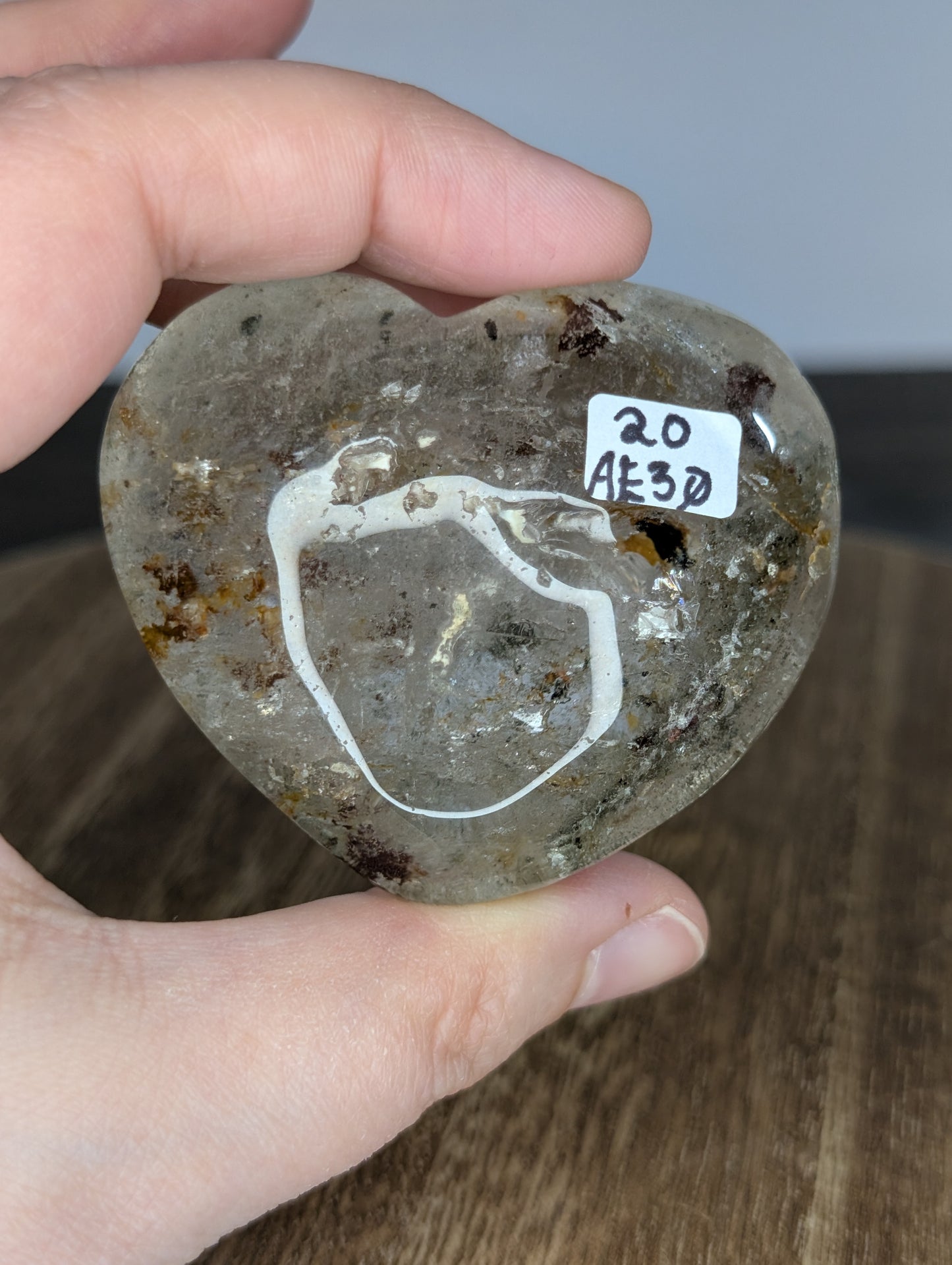 Garden Quartz Heart Carving (AE30)