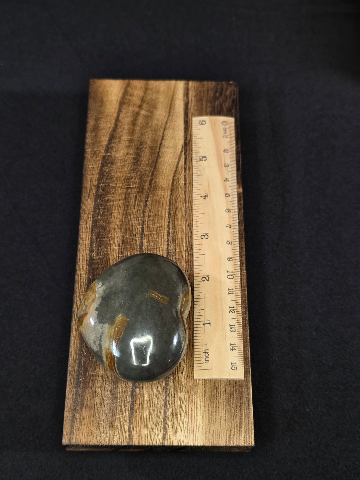 Polychrome Jasper Heart Carving